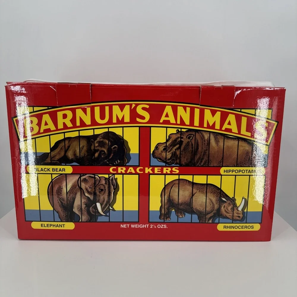 Vintage 1998 Huge Barnum's Animal Cracker Hanging Store Display Box, Nabisco